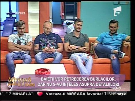 Dezbateri între băieţi pe tema petrecerii burlacilor!