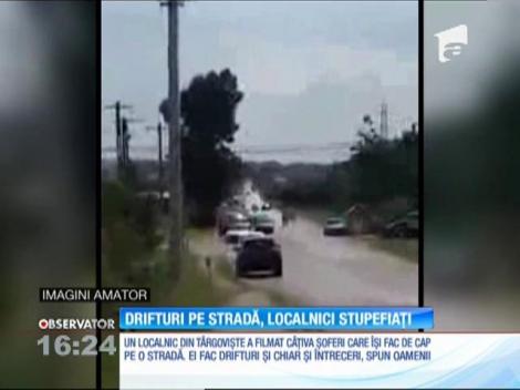 Drifturi şi curse ilegale de maşini pe Aleea Mănăstirii, din Târgovişte