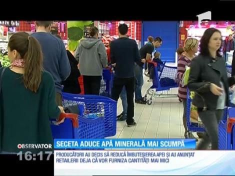 Seceta scumpește apa minerală