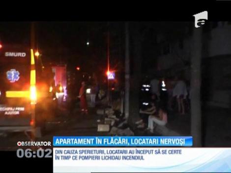 Un incendiu la un apartament a creat panică printre locatarii unui bloc din Focşani