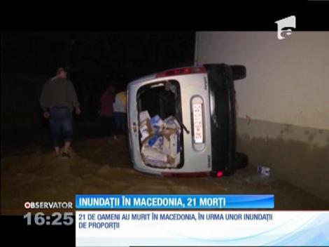 În urma inundaţiilor din Macedonia au murit 21 de oameni