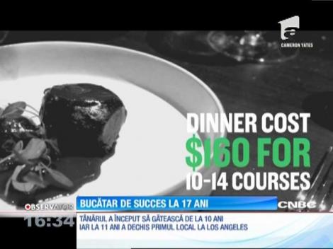Bucătar de succes la 17 ani