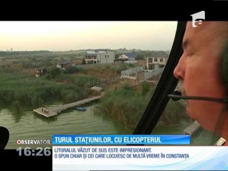 Un zbor cu elicopterul pe deasupra staţiunilor, o nouă senzaţie extremă pe litoralul românesc