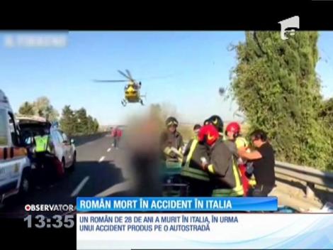 Un român de 28 de ani a murit în Italia, într-un accident produs pe o autostradă