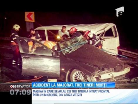 Trei tineri au murit într-un accident rutier, aproape de staţiunea Băile Herculane