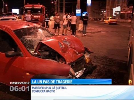 Un şofer băut a intrat cu maşina într-un troleibuz