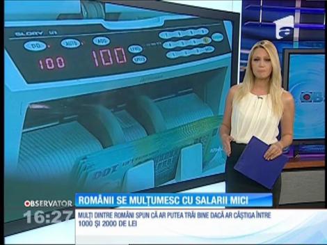 Românii se mulţumesc cu salarii mici