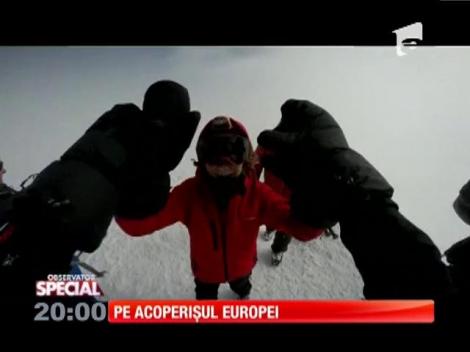 SPECIAL! La doar 12 ani a reuşit ascensiunea celui mai înal vârf din Europa