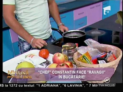 "Chef" Constantin face ravagii în bucătărie!