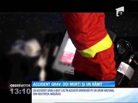 Accident grav pe un Drum Naţional din Bistriţa-Năsăud. Doi bărbați de 30 de ani au murit