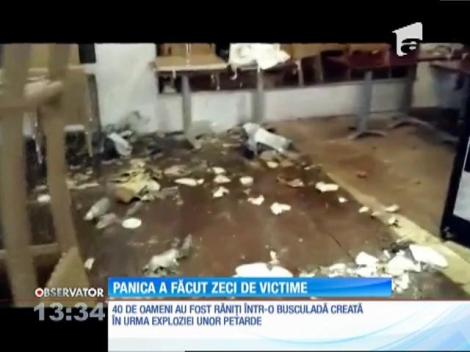 40 de oameni din Franța au fost răniți într-o busculadă creată în urma exploziei unor petarde