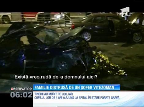 Familie distrusă de un șofer vitezoman pe şoseaua Chitila, din Capitală