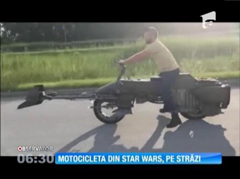 O motocicletă identică cu cea din seria Star Wars, testată în Statele Unite