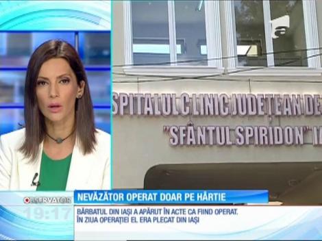 Un nevăzător din Iaşi a aflat că a fost operat la un spital în care n-a călcat niciodată