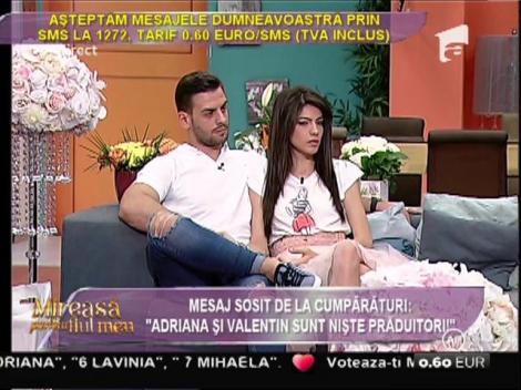 Mesaj sosit în timpul cumpărăturilor: ”Adriana și Valentin sunt niște prăduitori!”