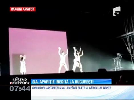 Sia, "artista cu chipul acoperit", apariție inedită la București