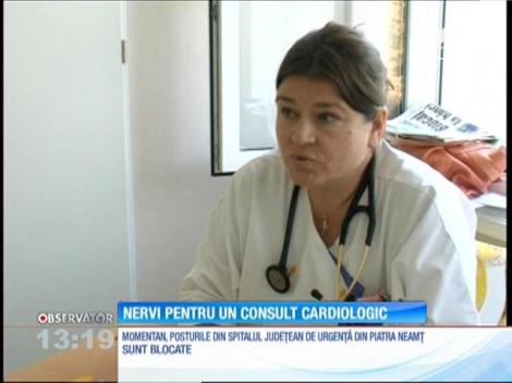 Zeci de pacienţi aşteaptă zilnic să ajungă la un consult cardiologic, la ambulatoriul spitalului judeţean din Piatra Neamţ