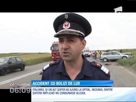 Un italian care venea din Moldova a lovit trei maşini după ce a vrut să depăşească pe linie continuă