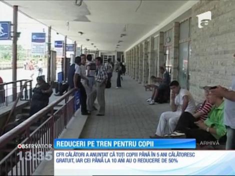 Reduceri pe tren pentru copiii de până la cinci ani