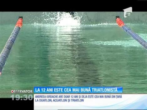 La 12 ani este cea mai bună triatlonistă