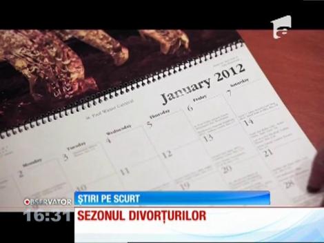 Martie şi August, lunile cu cele mai multe divorţuri