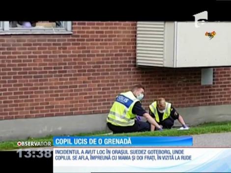 Un copil de opt ani, de naţionalitate britanică, a murit după ce în sufrageria casei unde dormea a fost aruncată o grenadă