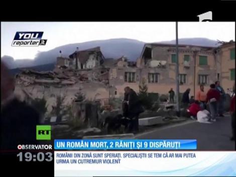 Cutremur violent în Italia. Un român a murit, alți doi sunt răniți, iar nouă sunt dispăruți