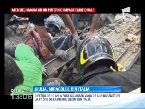 Momente dramatice în Italia! O fetiţă de 4 ani, scoasă de sub dărâmături la 17 ore după seism
