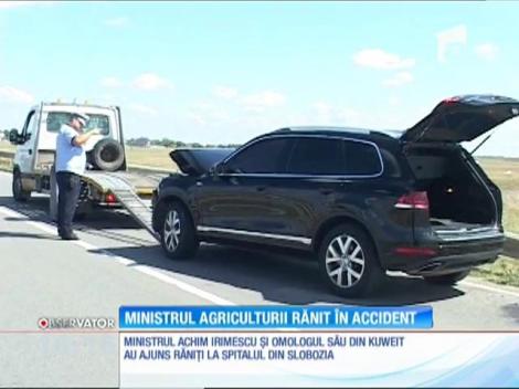 Ministrul Agriculturii, Achim Irimescu, rănit într-un accident auto