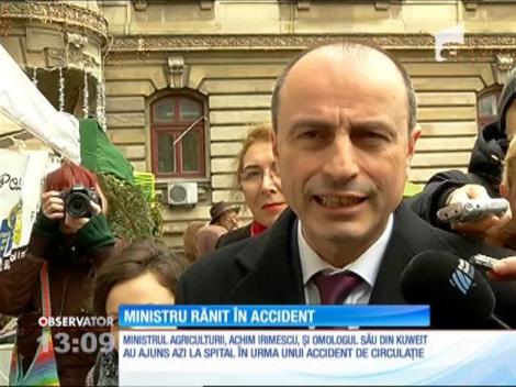 Achim Irimescu, ministrul Agriculturii, rănit într-un accident rutier în apropiere de Slobozia