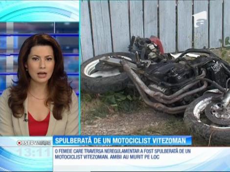 Accident violent în judeţul Neamţ. Un motociclist a intrat în depăşirea unui TIR şi a spulberat o femeie