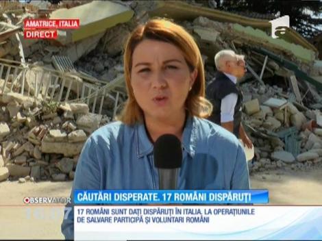 Căutări disperate după cutremurul din Italia. 17 români sunt dați dispăruți