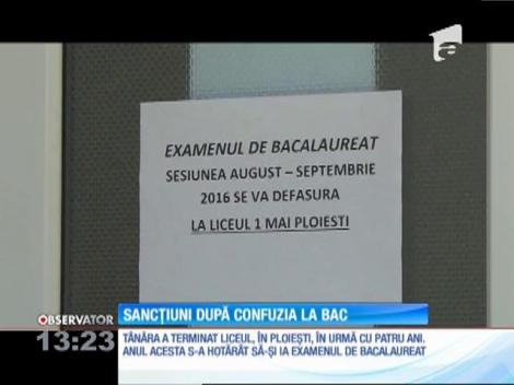 Supraveghetorii care i-au permis unei absolvente din Ploieşti să dea BAC-ul într-o sală greşită au fost sancţionaţi disciplinar.