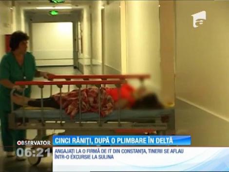 Accident în Delta Dunării. Cinci turiști răniți
