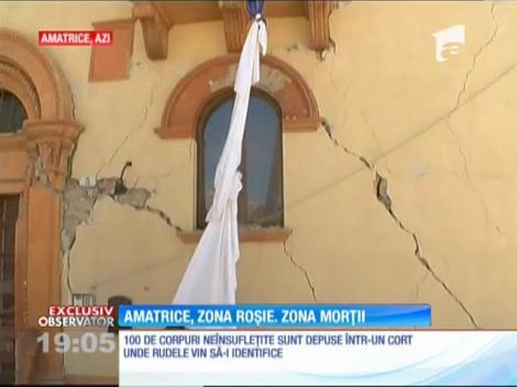 Trimişii specili ai Observator Sabina Iosub şi Dragoş Stoian au intrat în zona roşie din Amatrice, acolo unde moartea e la tot pasul şi unde nicio televiziune n-a mai filmat până acum