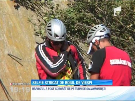 Selfie cu peripeţii pentru un amator de senzaţii tari din Târgu Jiu