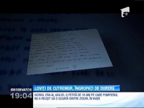 Cea mai mică victimă a seismului din Italia se numeşte Marisol şi avea numai 18 luni