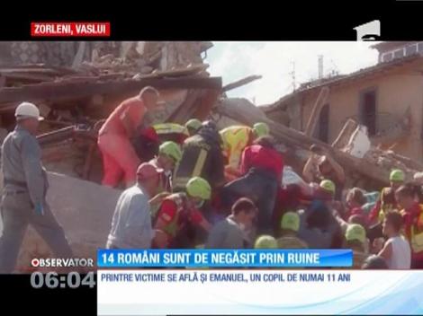 Sunt 11 români pe lista morţii. Alţi 14 sunt încă dispăruţi, în urma cutremurului care a lovit centrul Italiei