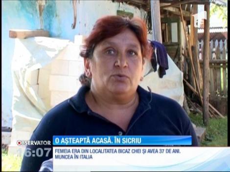 După cutremurul din Italia, așteptată acasă, în sicriu