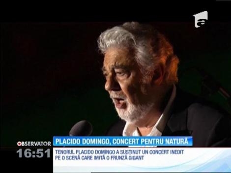 Celebrul tenor Placido Domingo, concert pentru natură