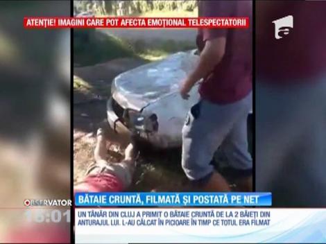 Imagini șocante! Bătaie filmată și postată pe internet. Agresorii, doi băieți minori, sunt acuzaţi de tentativă de omor
