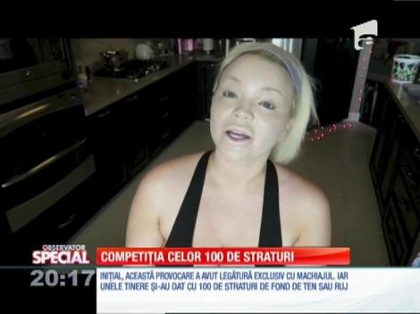 Cum am arăta dacă ne-am pune pe faţă 100 de straturi de fond de ten. Nicio femeie normală n-ar ieși așa pe stradă