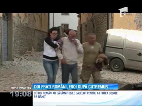 Doi frați români, eroi după cutremurul din Italia