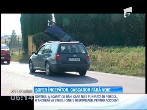 Un şofer din Piatra-Neamţ a devenit cascador fără voie