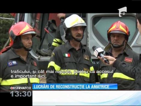 Au început primele lucrări de reconstrucţie a zonei distruse de cutremurul din Italia