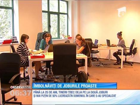 Tinerii României îşi dau timpul şi sănătatea pe joburi prost plătite