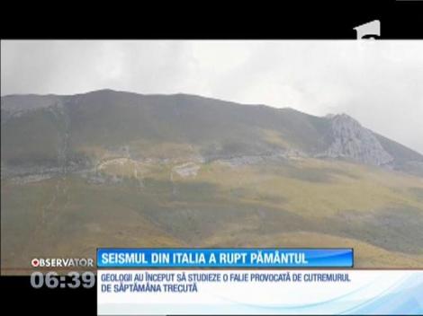 Seismul din Italia a format o ruptură în scoarţa pământului
