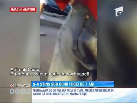 O femeie de 36 de ani care îşi plimba fetiţa pe o stradă din Bacău a fost spulberată pe trotuar de un şofer beat