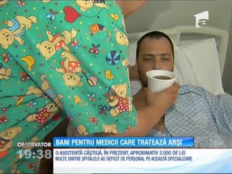 Salarii dublate pentru medicii care tratează arși