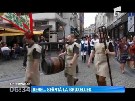 Belgienii l-au omagiat pe sfântul care protejează berarii